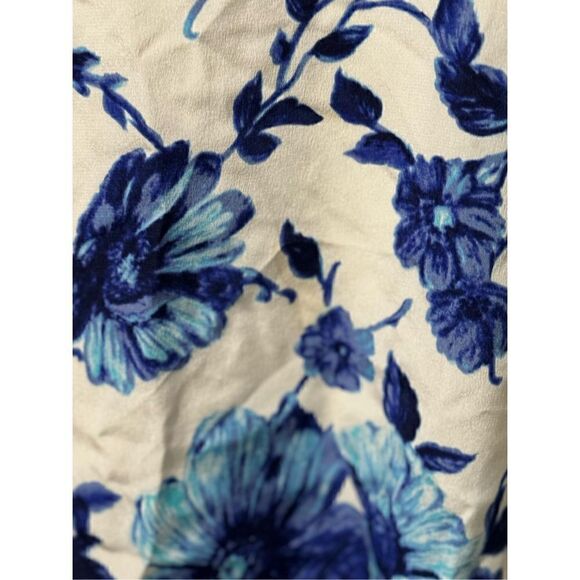 Tory Burch Giovanna Long sleeve Lilly floral 8 100% silk - Picture 9 of 16